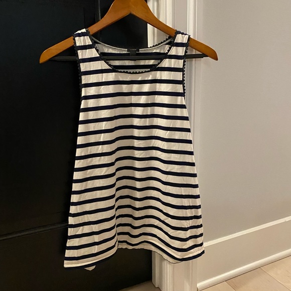 J. Crew Tops - J-crew navy and white tank top